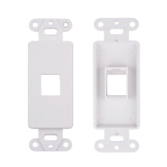 Decora Keystone Jack Wall Plates Snap-In White 0 1 2 3 4 Port Multipack LOT Decora Keystone Jack Wall Plates Snap-In White 0 1 2 3 4 Port Multipack LOT