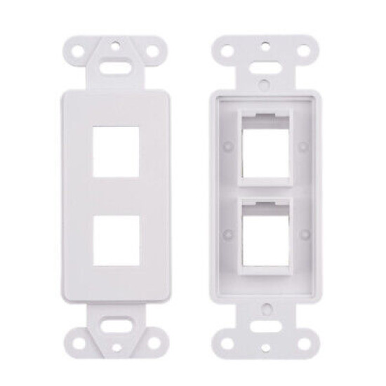 Decora Keystone Jack Wall Plates Snap-In White 0 1 2 3 4 Port Multipack LOT Decora Keystone Jack Wall Plates Snap-In White 0 1 2 3 4 Port Multipack LOT