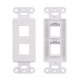 Decora Keystone Jack Wall Plates Snap-In White 0 1 2 3 4 Port Multipack LOT Decora Keystone Jack Wall Plates Snap-In White 0 1 2 3 4 Port Multipack LOT