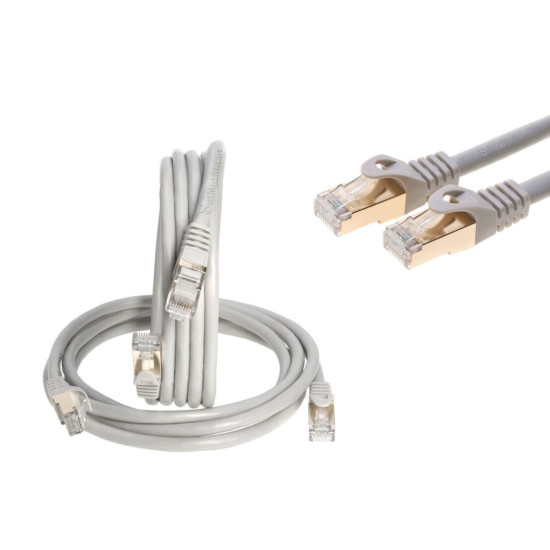 Cat7 S/FTP Ethernet Network Cable High Speed LAN Patch Cord Gray 6f-20ft- LOT Cat7 S/FTP Ethernet Network Cable High Speed LAN Patch Cord Gray 6f-20ft- LOT