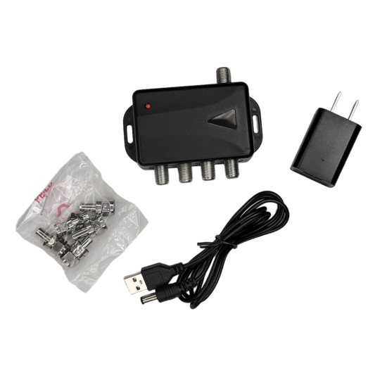 4 Ports TV Antenna Amplifier HDTV Cable Audio Video Signal Booster Splitter 4 Ports TV Antenna Amplifier HDTV Cable Audio Video Signal Booster Splitter
