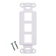 3-Port White Decora Keystone Jack Wall Plate Insert for RCA F-TYPE RJ45 HDMI LOT 3-Port White Decora Keystone Jack Wall Plate Insert for RCA F-TYPE RJ45 HDMI LOT