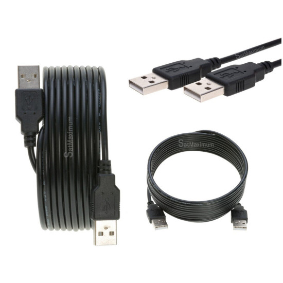 USB 2.0 Cable Black Type A Male to A Male High-Speed Data Transfer Charger Cord USB 2.0 Cable Black Type A Male to A Male High-Speed Data Transfer Charger Cord