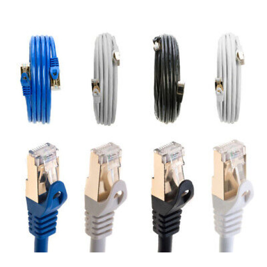Cat7 Ethernet Network Cable High Speed Shielded LAN Wire Patch Cord RJ45 - LOT Cat7 Ethernet Network Cable High Speed Shielded LAN Wire Patch Cord RJ45 - LOT