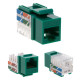 Cat5e Green Keystone Jack 45° Angled Punchdown Network Connector Multipack LOT Cat5e Green Keystone Jack 45° Angled Punchdown Network Connector Multipack LOT