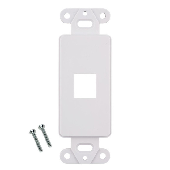 Decora 1-Port Keystone Jack Wall Plate Insert White for RCA F-TYPE RJ45 HDMI LOT Decora 1-Port Keystone Jack Wall Plate Insert White for RCA F-TYPE RJ45 HDMI LOT