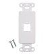 Decora 1-Port Keystone Jack Wall Plate Insert White for RCA F-TYPE RJ45 HDMI LOT Decora 1-Port Keystone Jack Wall Plate Insert White for RCA F-TYPE RJ45 HDMI LOT