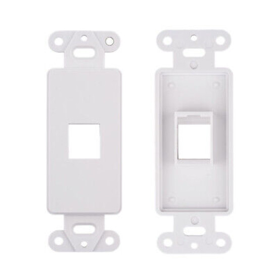 Decora 1-Port Keystone Jack Wall Plate Insert White for RCA F-TYPE RJ45 HDMI LOT Decora 1-Port Keystone Jack Wall Plate Insert White for RCA F-TYPE RJ45 HDMI LOT