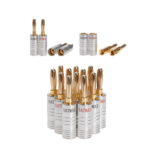 Banana Plug Audio Screw 24K Gold Plated Speaker Wire Jack Connector Pack LOT Banana Plug Audio Screw 24K Gold Plated Speaker Wire Jack Connector Pack LOT