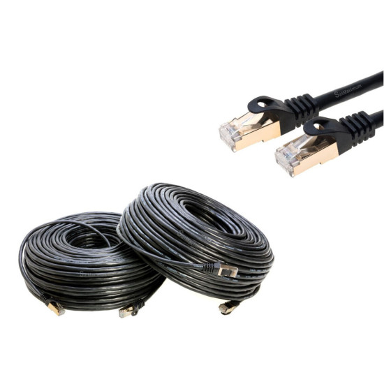 Cat7 S/FTP Ethernet Cable High Speed LAN RJ45 Patch Cord Black 25ft - 200ft LOT Cat7 S/FTP Ethernet Cable High Speed LAN RJ45 Patch Cord Black 25ft - 200ft LOT