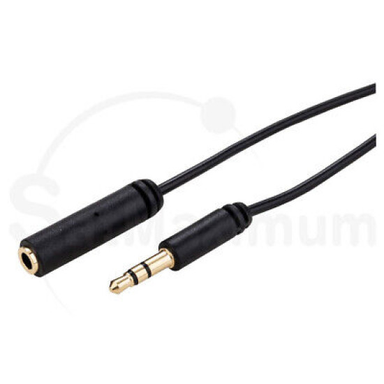 3.5mm 3ft Stereo Audio Headphone Cable Male to Female Slim Extension Cord 3.5mm 3ft Stereo Audio Headphone Cable Male to Female Slim Extension Cord