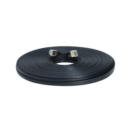 CAT7 Ultra Slim Flat SFTP Ethernet Patch Cable 10Gbps LAN Network Cord Black Lot CAT7 Ultra Slim Flat SFTP Ethernet Patch Cable 10Gbps LAN Network Cord Black Lot