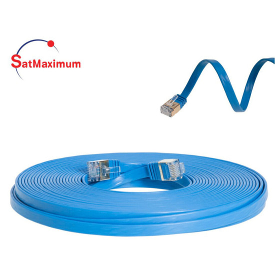 CAT7 Ultra Slim Flat S/FTP Ethernet Patch Cable 10Gbps LAN Network Cord Blue Lot CAT7 Ultra Slim Flat S/FTP Ethernet Patch Cable 10Gbps LAN Network Cord Blue Lot