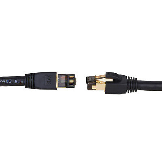 CAT8 Ethernet Cable Super Speed 40Gbps LAN Wire Black 0.5FT- 75FT Multipack LOT CAT8 Ethernet Cable Super Speed 40Gbps LAN Wire Black 0.5FT- 75FT Multipack LOT